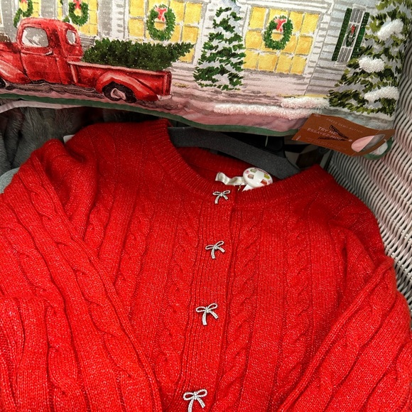 Holiday Christmas Sweater Cardigan Moon & Madison - Picture 1 of 9